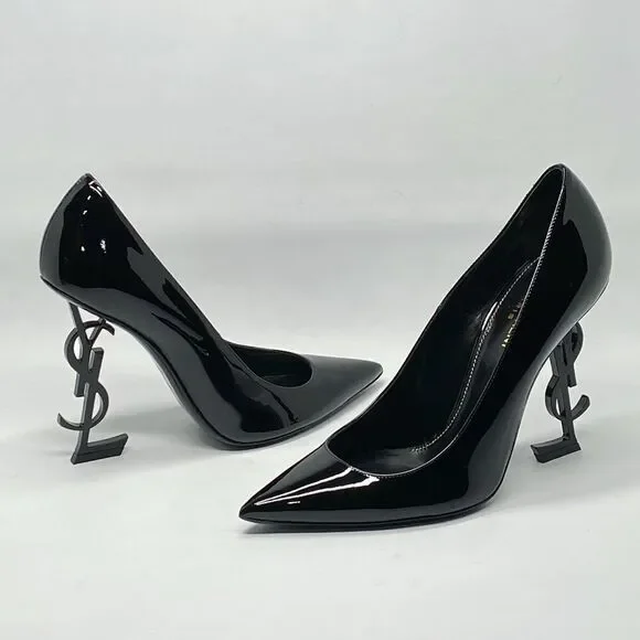 Saint Laurent Opyum Point-Toe Patent Leather Pumps size 39.5 - Picture 3 of 16